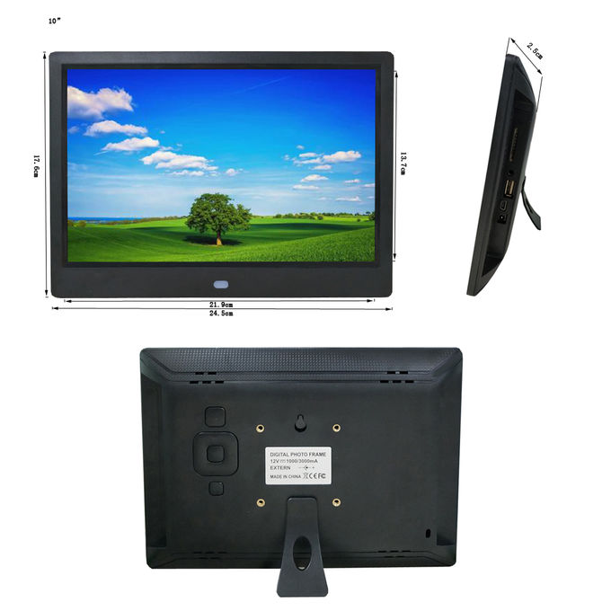 شاشة LCD إطار صور رقمي بشاشة IPS مقاس 12.5 بوصة 1920 * 1080 تصميم جديد أبيض / أسود رقاقة التحكم الرئيسية MSTAR USB / HDMI