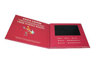 بطاقة المعايدة الفيديو التجارية المحمولة ، 210 × 210 مم حجم بطاقة فيديو كتيب LCD