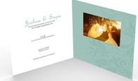 حفلات الزفاف الرقمية كتيب الفيديو ، بطاقة معايدة LCD الفيديو مع تأثير الوسائط المتعددة