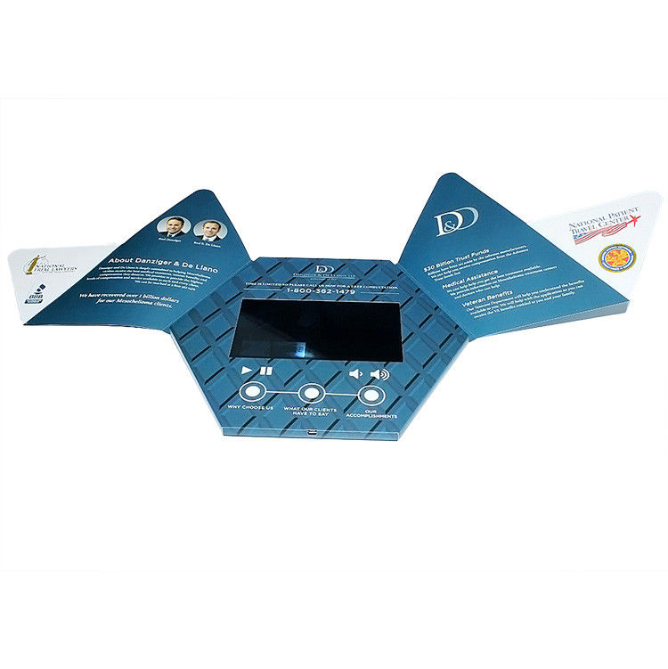 VIF مخصص مسدس فيديو LCD كتيب مخصص بطاقات المعايدة هدية فيديو 7 &amp;#39;&amp;#39; بطاريات ليثيوم قابلة للشحن
